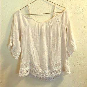 Cream American eagle top